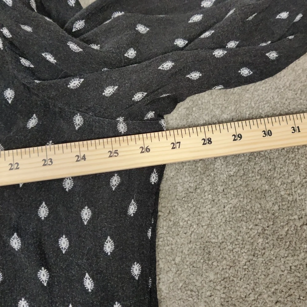 Old Navy Women's XXL Tall Tunic Shirt Black Geometric Print - Picture 7 of 8